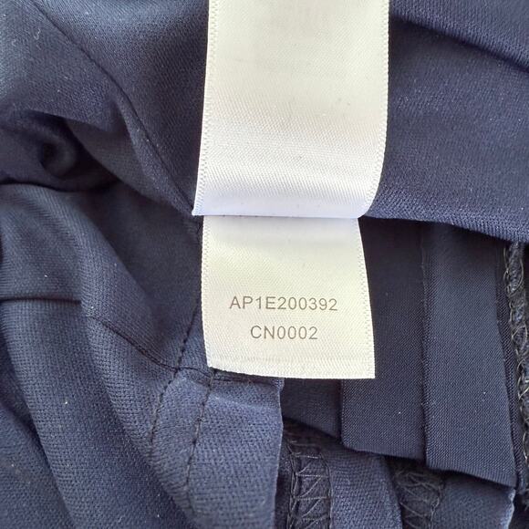 Adrianna Papell Navy Lace and Jersey Pleated Sheath Dress Sz 8 Cocktail Elegant - Picture 8 of 8